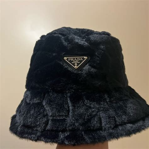 fluffy bucket hat prada.